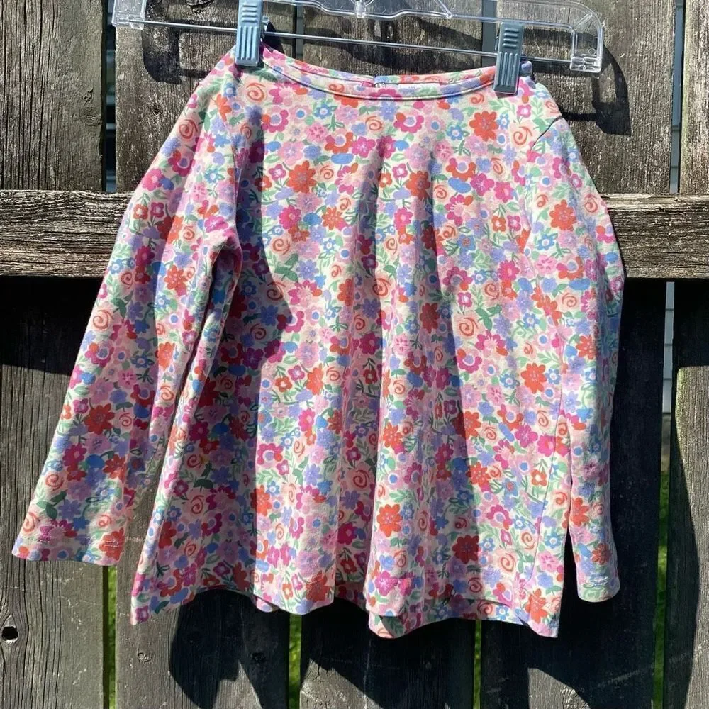 ‎Hannah Andersson Floral Long Sleeve Swing Top | 4
